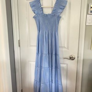 Hill House Light blue check Ellie Nap Dress size XS